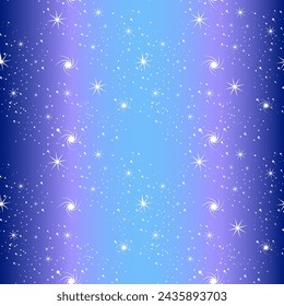 Gradient starry seamless repeat pattern	