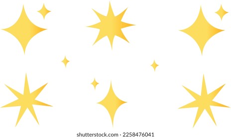 Patrón de estrellas de degradado. Conjunto de elementos celestes 