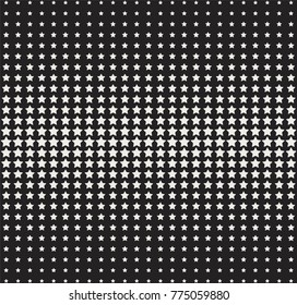 Gradient Stars Vector Pattern. Halftone background. Geometric texture.