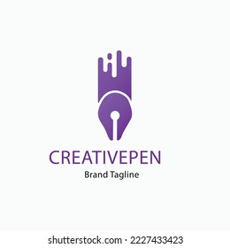 gradient stationery store design logo template