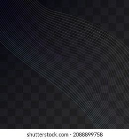 Gradient Stripe Motion Vector Transparent Background. Color Dynamic Element Geometric Design. Wavy Modern Cover. Digital Blend Graphic Banner.