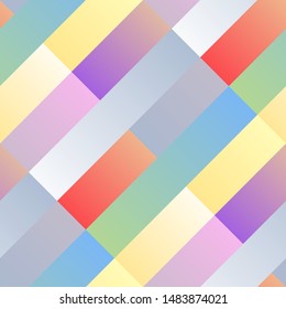 Gradient stripe pattern background - abstract vector design from diagonal rectangles