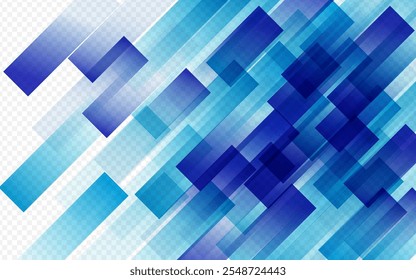 Gradient Stripe Vector Transparent Background. Blue Modern Shape Illustration. Minimal Element Flyer. Concept Poster.