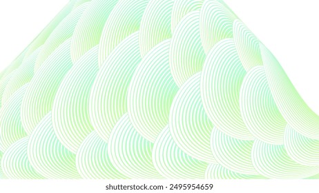 Gradient striped circles  Vector Background, green  color