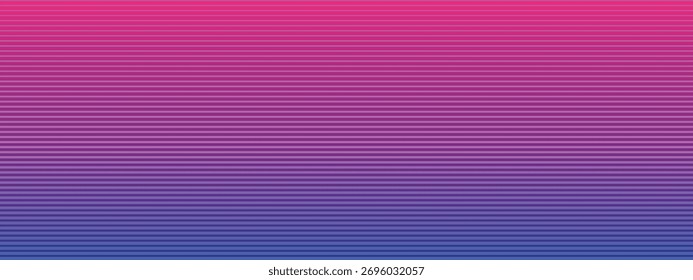 Gradient, striped pattern with faded lines. Retro styled background with semi transparent stripes on pink and blue backdrop