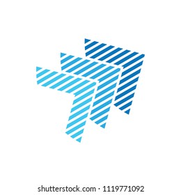 gradient stripes arrows up symbol vector