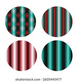 Gradient Stripes with Circular Shapes


