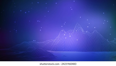 Gradient style abstract wireframe background vector design in eps 10