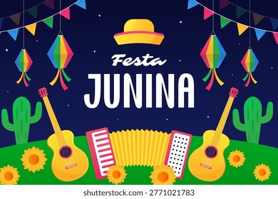 gradient style background for festa junina celebration