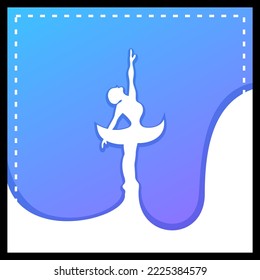 gradient style Ballerina background template