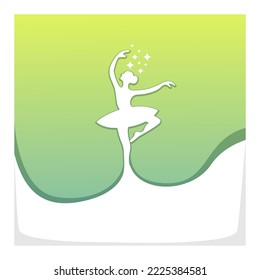 gradient style Ballerina background template