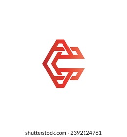 Diseño del logotipo del estilo de degradado C