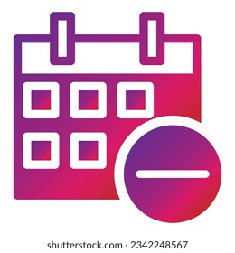 gradient style calendar icon isolated on white background