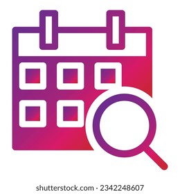 gradient style calendar icon isolated on white background