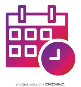 gradient style calendar icon isolated on white background
