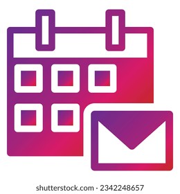 gradient style calendar icon isolated on white background