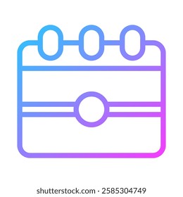 Gradient Style Calendar Icon Vector Illustration