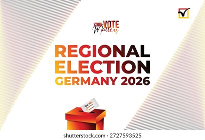 Gradient style campaign design for regional election Germany 2026 with modern visual appeal