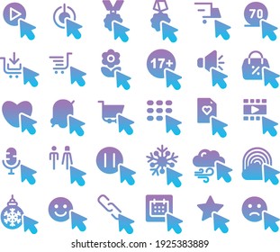 Gradient style click Media Icon and editable