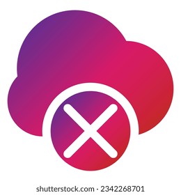 gradient style cloud icon isolated on white background