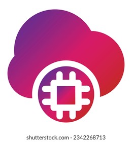 gradient style cloud icon isolated on white background