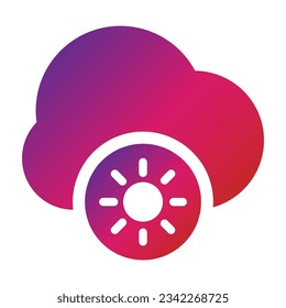gradient style cloud icon isolated on white background
