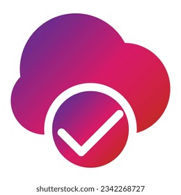 gradient style cloud icon isolated on white background