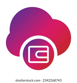 gradient style cloud icon isolated on white background