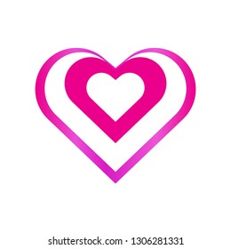 gradient style heart love vector icon