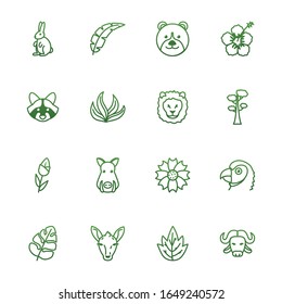 gradient style icon set design, Biodiversity animals life natural nature and adorable theme Vector illustration