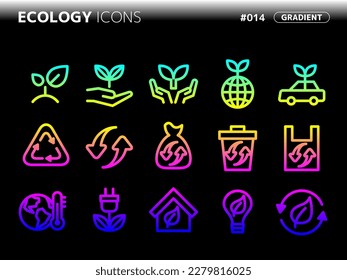 gradient style icon set related to ecology_014