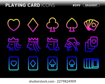 gradient style icon set related to playing card_099