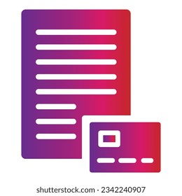 gradient style letter icon isolated on white background