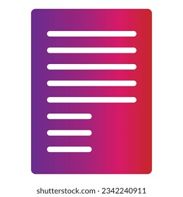 icono de letra de estilo de degradado aislado en fondo blanco