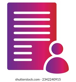 gradient style letter icon isolated on white background