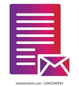 icono de letra de estilo de degradado aislado en fondo blanco