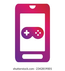 gradient style mobile icon isolated on white background