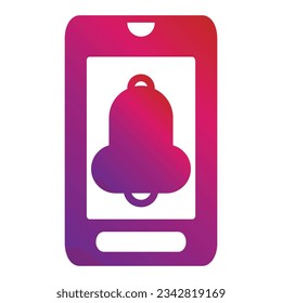 gradient style mobile icon isolated on white background