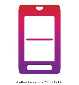 gradient style mobile icon isolated on white background
