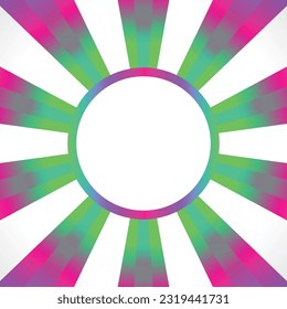 Gradient style sunburst pattern background, rays, radial, summer banner, vector illustration