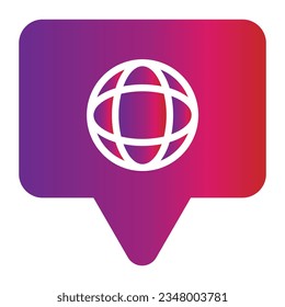 icono de charla de estilo de degradado aislado en fondo blanco