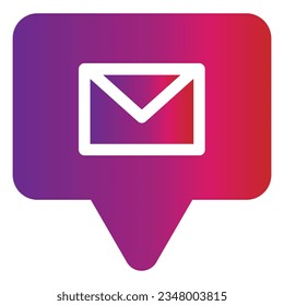 gradient style talk icon isolated on white background