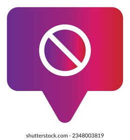 icono de charla de estilo de degradado aislado en fondo blanco