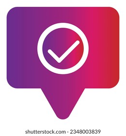 Farbverlauf-Talksymbol einzeln auf weißem Hintergrund