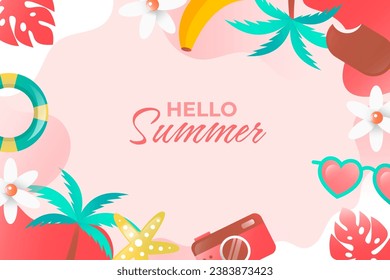 Gradient summer background vector design in eps 10