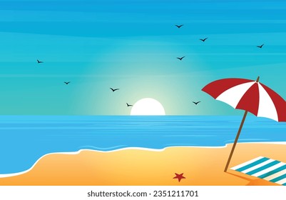 gradient summer landsacpe beach background