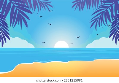 gradient summer landsacpe beach background