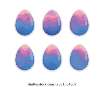 Gradient Sunset Easter Egg Set