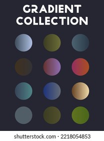 Gradient swatches for design. Vector illustration
