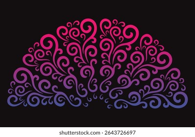 Gradient Swirl Ornament Vector Design